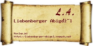 Liebenberger Abigél névjegykártya